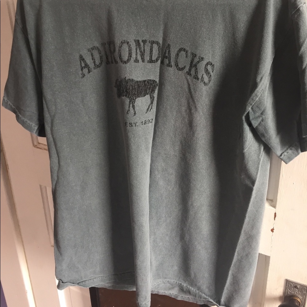 green distressed ADIRONDACKS tee